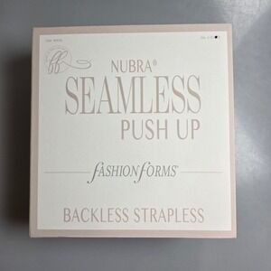 Fashion Forms NuBra Seamless Push Up Backless Strapless Bra Mocha Size C